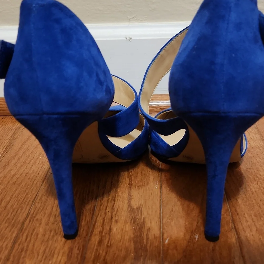 Vince Camuto Royal Blue Suede Heels - Picture 3 of 11